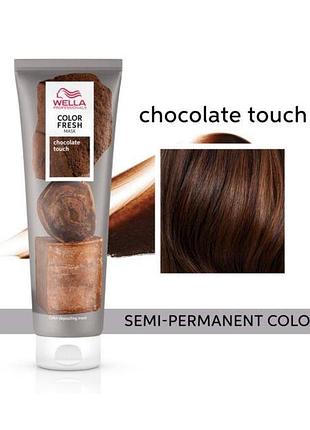 Відтінкова кремова маска wella color fresh mask chocolate touch шоколадний мус 150 мл