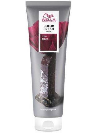 Оттеночная кремовая маска wella color fresh mask rose blaze розовый блеск 150 мл4 фото