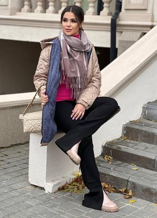 Тепла стьобана жіноча куртка ромб