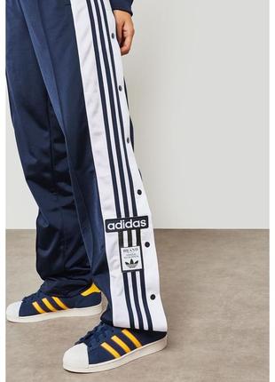 Штани adidas adibreak сині на закльопках клеш широкі спортивні адідас ...