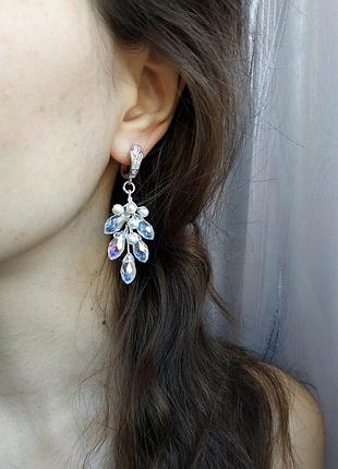 Серьги ручной работы, свадебные серёжки