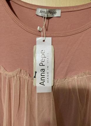 Розовое платье с поясом anna pepe италия 🇮🇹 р.{u}оверсайз,s/l,новое.