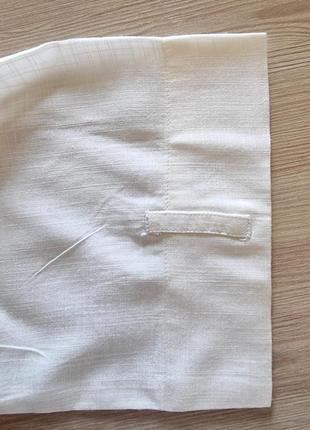 Сорочка туніка однотонна біла льон3 фото