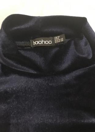 Блузка синя велюр boohoo4 фото