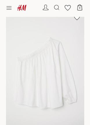 100% котон роскошная фирменная натуральная блузка на одно плечо супер качество! 2