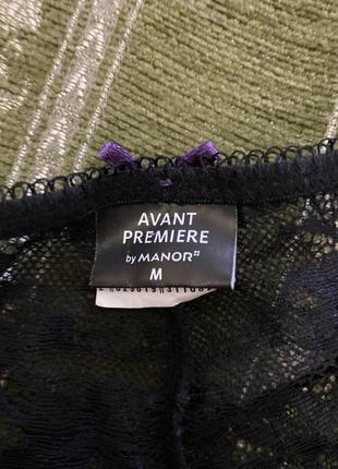 Шикарні, ажурні, трусики, бікіні, чорного кольору ажур, а фіолетового, трусики, від бренду: avant premiere by manor.9 фото