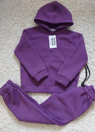 Теплый базовый спорт костюм! премиум трикотаж! начес