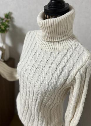 Стильный свитер-шольф вязка косичка z a r a
