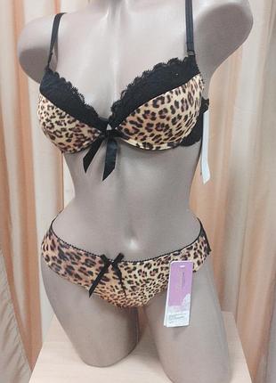Комплект нижнего белья, леопардовый