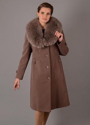 Супер цена шикарное зимнее пальто с натуральным мехом 48 50р