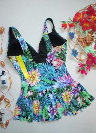 Шикарный слитный купальник платье в тропический принт m&s 🍒🍹🍒4 фото