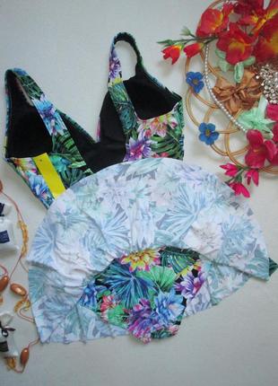 Шикарный слитный купальник платье в тропический принт m&s 🍒🍹🍒5 фото