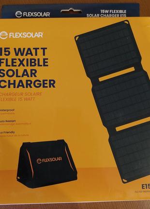 Портативна сонячна панель flexsolar 15w
