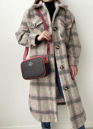 Жіноча брендова сумка coach jamie camera bag in signature canvas оригінал жіноча сумочка коуч коая подарунок дружині дівчині подарунок дівчині