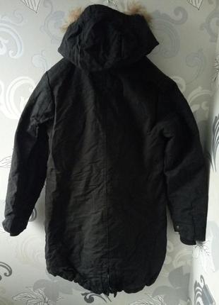 Черная парка, теплая куртка курточка3 фото