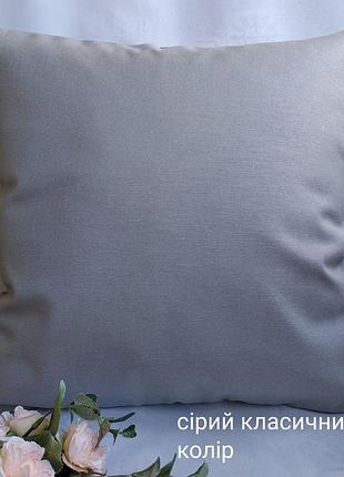 Декоративная  наволочка 40*40 серая для декора