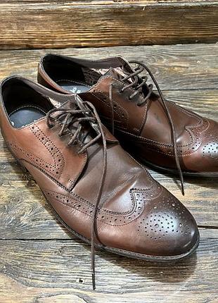 Туфлі clarks, шкіряні, фірмові