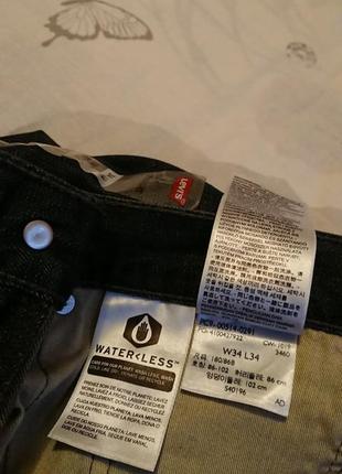 Брендові фірмові джинси levi's 514 waterless,оригінал із сша,нові з бірками, розмір 34/34.10 фото