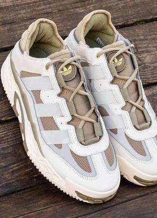 Adidas niteball white olive, кросівки чоловічі адідас осінь-весна, кроссовки адидас мужские7 фото