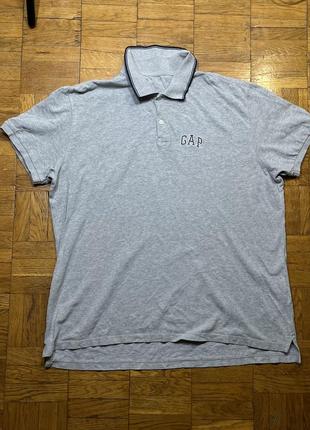 Gap оригинал базовая поло футболка серая большого размера l xxl3 фото