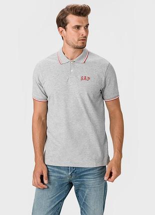 Gap оригинал базовая поло футболка серая большого размера l xxl