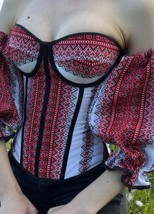 Корсет в українському стилі 🇺🇦, з вишивкою
