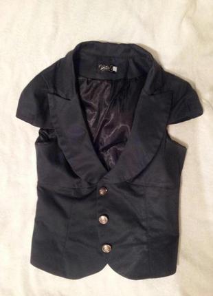 Стильна темно-синя желетка на підкладці