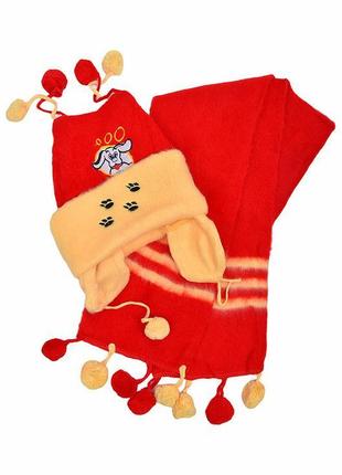 Комплект дитячий шапка + шарф 2-3 роки1 фото