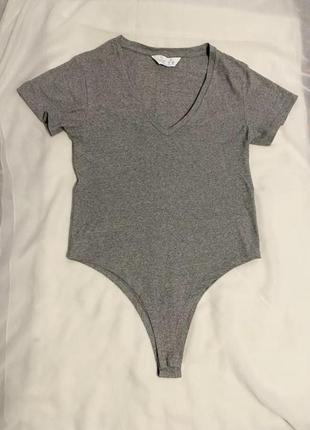 Primark базовий сірий боді як новий