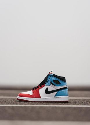 Женские высокие кожаные кроссовки nike air jordan 1 🇫🇷#найк2 фото