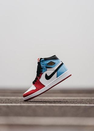 Женские высокие кожаные кроссовки nike air jordan 1 🇫🇷#найк4 фото