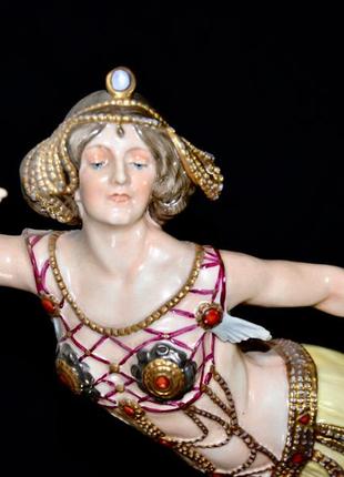 Фарфоровая статуэтка "танцовщица мод аллен в роли саломеи"6 фото