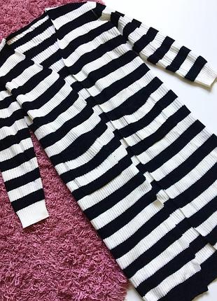 Стильний довгий кардиган у смужку