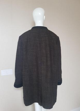 Якісне демісезонне пальто з шерстю та кашеміром батал marcona6 фото