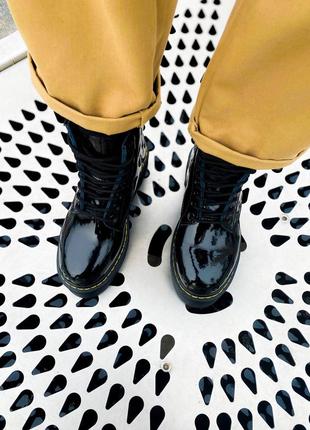 Зимові жіночі черевики dr. martens, женские зимние ботинки доктор мартинс7 фото
