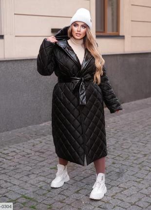 Люксове зимове пальто-пуховик