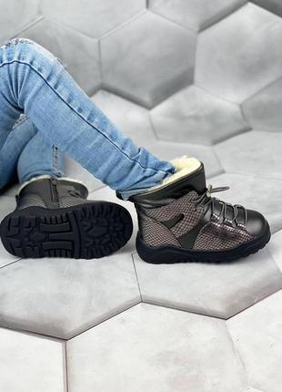 Зимові черевички із екошкіри3 фото