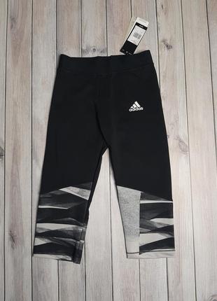 Оригинальные детские укороченные лосины adidas cd89282 фото