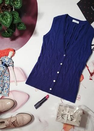 Модна жилетка косички unger, 100% натуральний кашемір, розмір xxs /xs/s