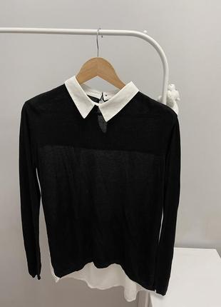 Чорна кофточка- блуза обманка2 фото