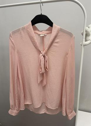 Ніжно рожева блуза h&m2 фото