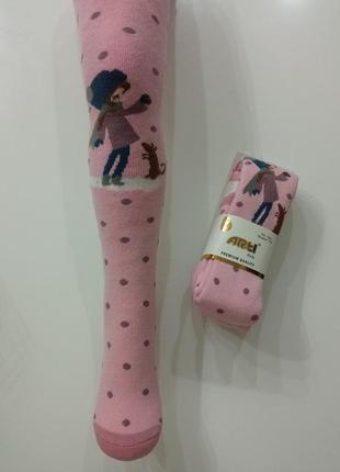 Колготки для дівчинки, махрові, 5-6 років