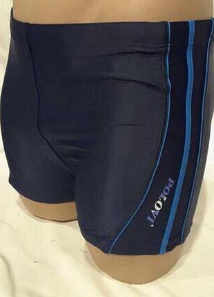 Шорти для плавання чоловічі сині з блакитними смужками 48 50 укр