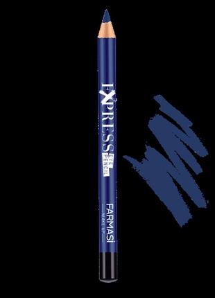 Карандаш для глаз express eye pencil 07 темный синий make up farmasi