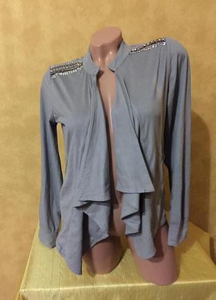 Стильный кардиган м с погонами /пиджак/жакет/накидка