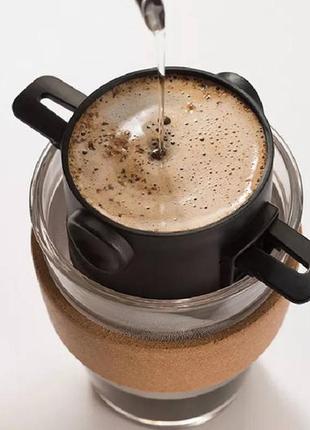 Багаторазовий двошаровий фільтр для заварювання кави та чаю