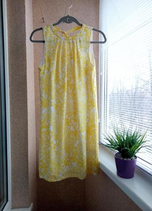 Красивое нежное летнее платье прямого свободного силуэта6 фото