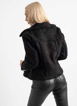 Дубленка куртка черная3 фото