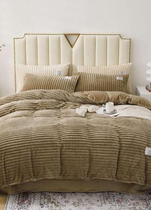 Плюшевое велюровое постельное бельё микрофибра турция теплый комплект постельного белья,  теплое зимнее постельное 200×2301 фото