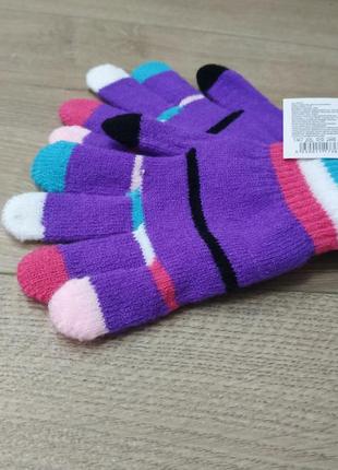 Нові дитячі кольорові рукавички/ рукавиці для дівчинки / можна для двійні